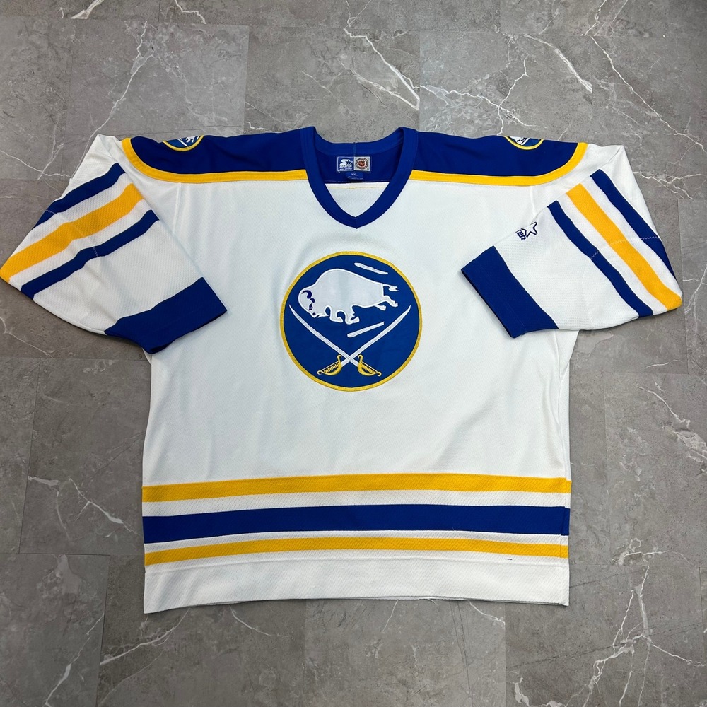 90s Vintage Starter Buffalo Sabres Jersey Mens 2XL NHL Hockey Sweater Blank Back
